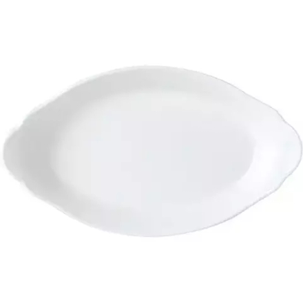 Блюдо для запекания овальное «Симплисити» фарфор 350мл ,H=40,L=307,B=177мм белый