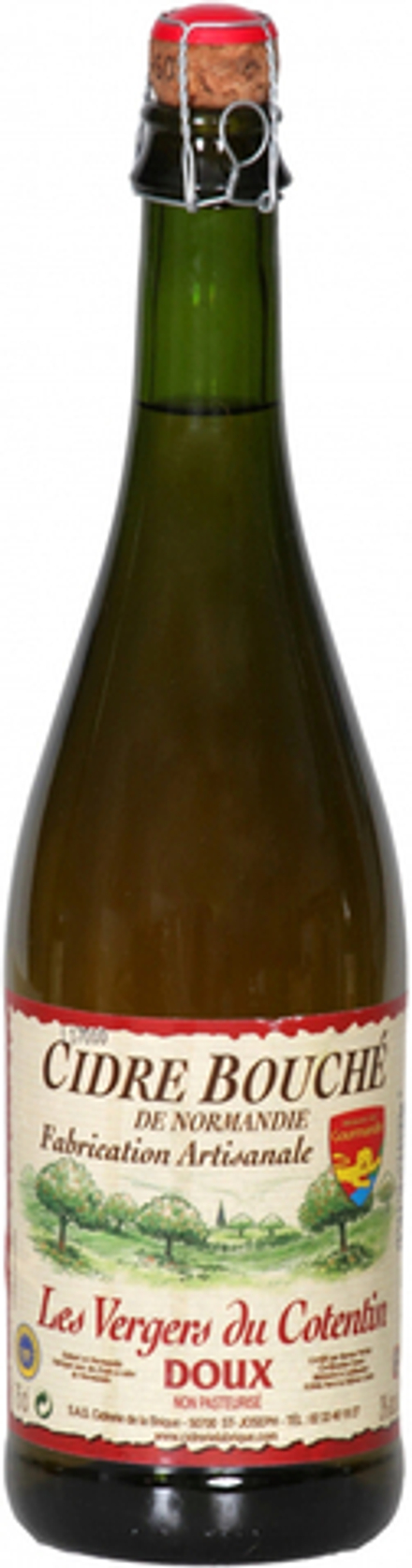 Сидр Ле Верже Артизанал де Норманди Сладкий / Cidre Les Vergers Artisanal de Normandie Doux 0.75 - стекло