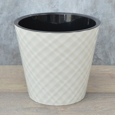 Горшок цветочный Manhattan 3,3л D190мм, белоснежный жасмин