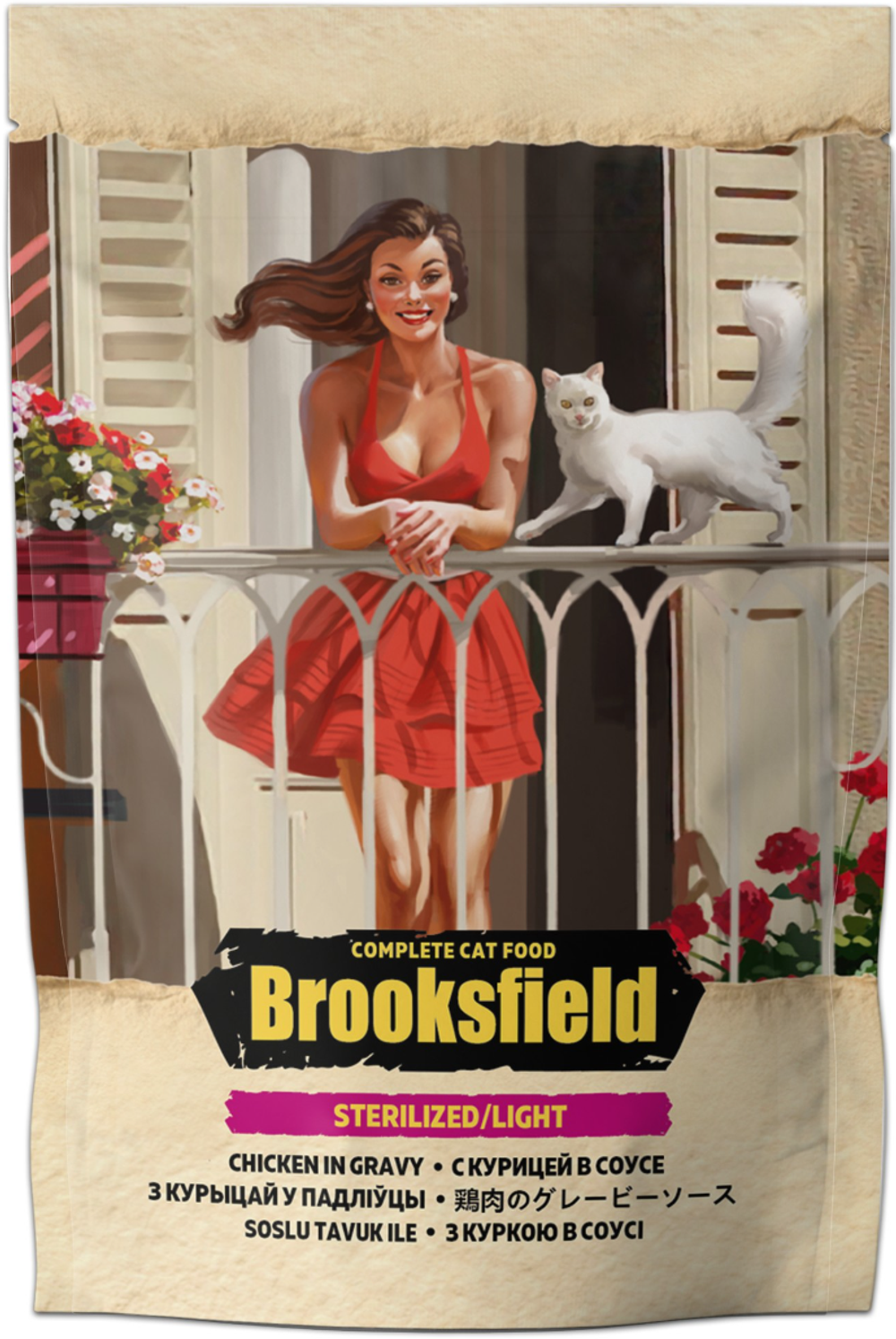 BROOKSFIELD Sterilized с Курицей в соусе 85г.*22шт.