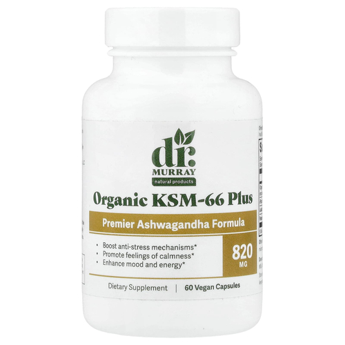 Dr. Murray's, органический KSM-66 Plus, 60 веганских капсул
