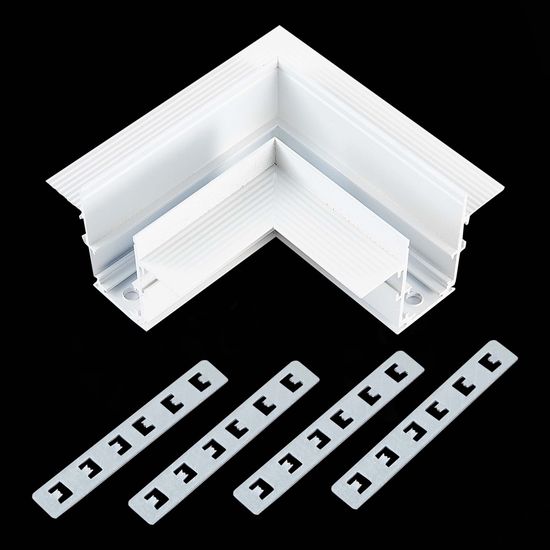 ST007.529.00 Угол-соединитель для встраиваемого магнитного шинопровода под ГКЛ 9мм  ST-Luce Белый SKYLINE 48