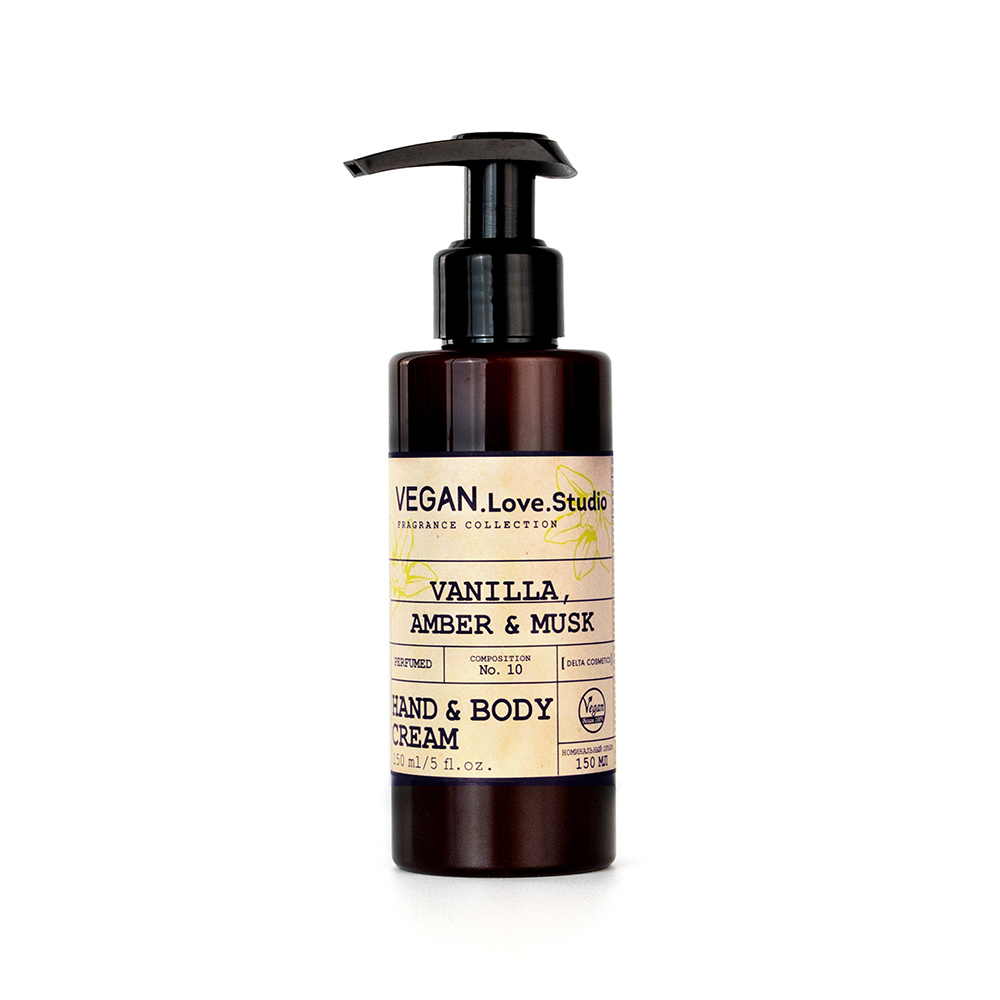 Парфюмированный крем-лосьон для рук и тела VEGAN.Love.Studio Vanilla, Amber, Musk