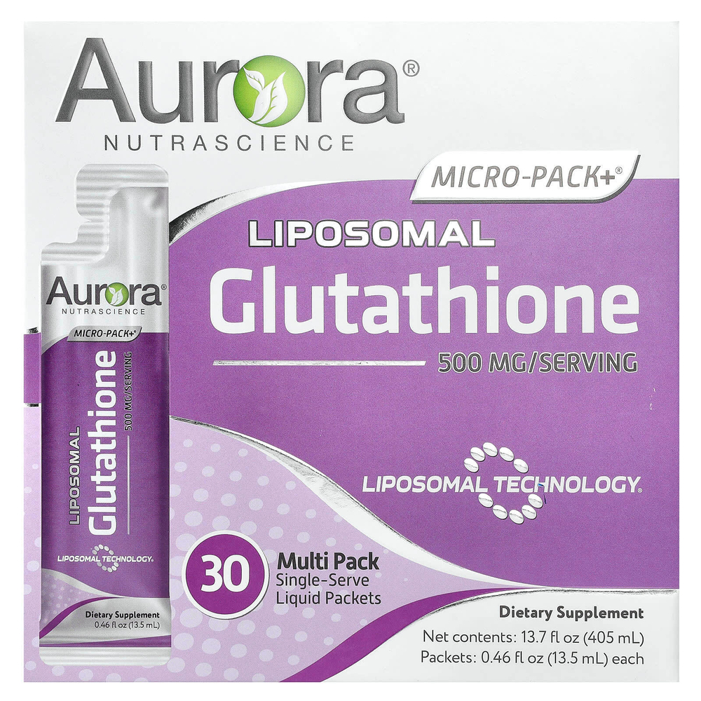 Aurora Nutrascience, Micro-Pack+®, липосомальный глутатион, 30 пакетиков по 13,5 мл (0,46 жидк. унции)