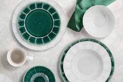 Тарелка суповая 0.4л 25см Matceramica Paris бирюзовая