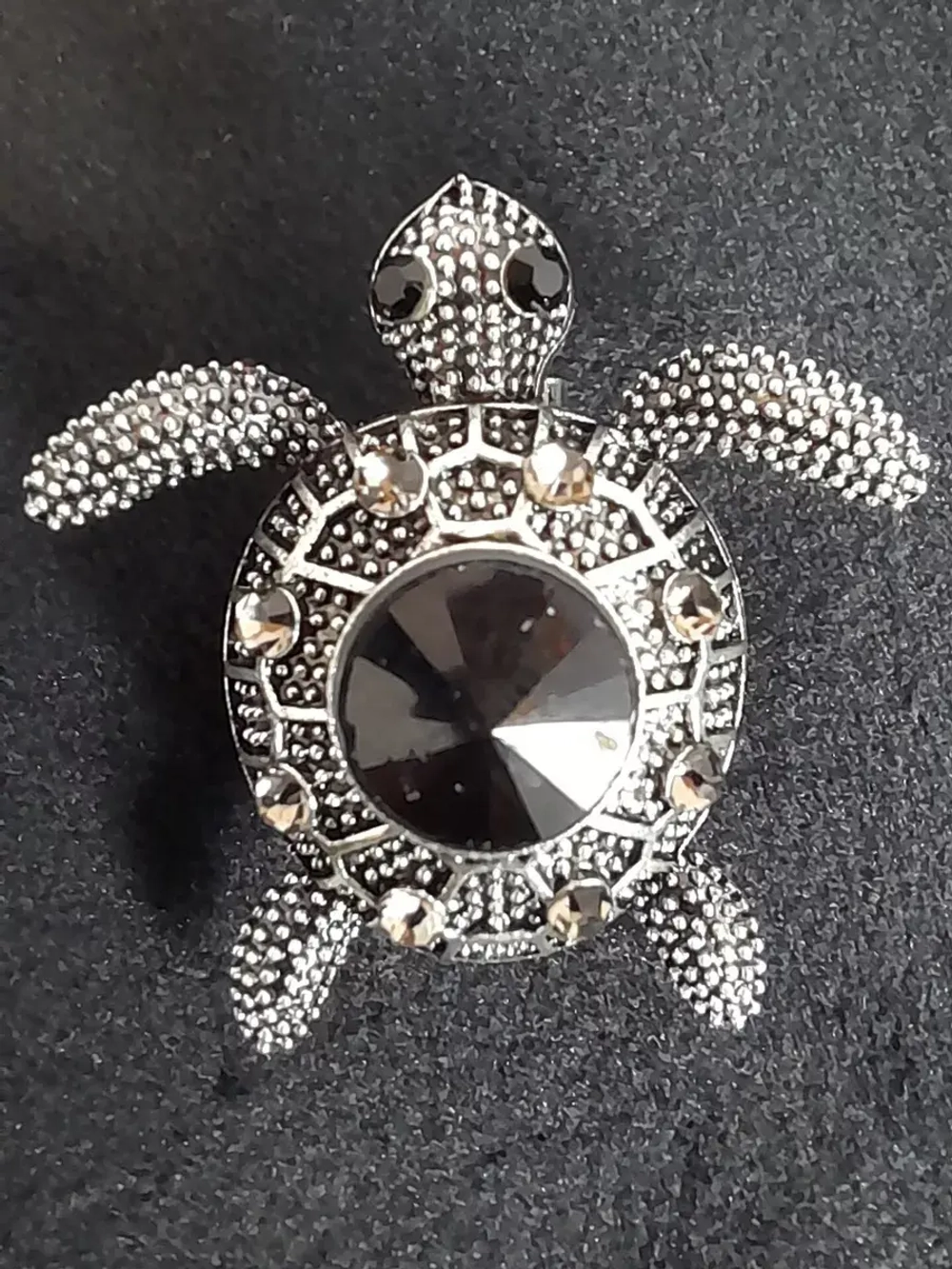 Брошь черепаха серебро античное