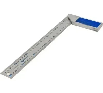 Угольник КОБАЛЬТ столярный 350 мм, нерж.сталь ,чугунное основание