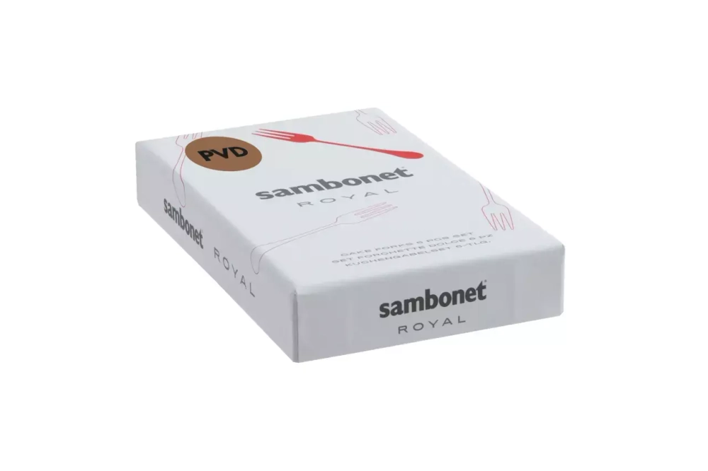 Sambonet - Набор из 6 золотых вилок с королевским PVD-покрытием. / артикул   52763GA5  / GTIN 8014808401077