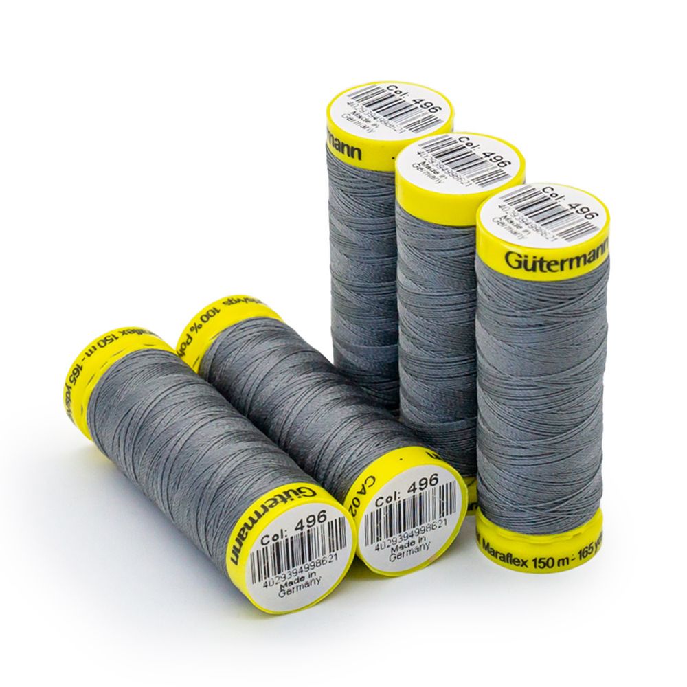 Нитки для трикотажа Gutermann Maraflex 120 (150 метров), 5 кат. | 496 серо-стальной