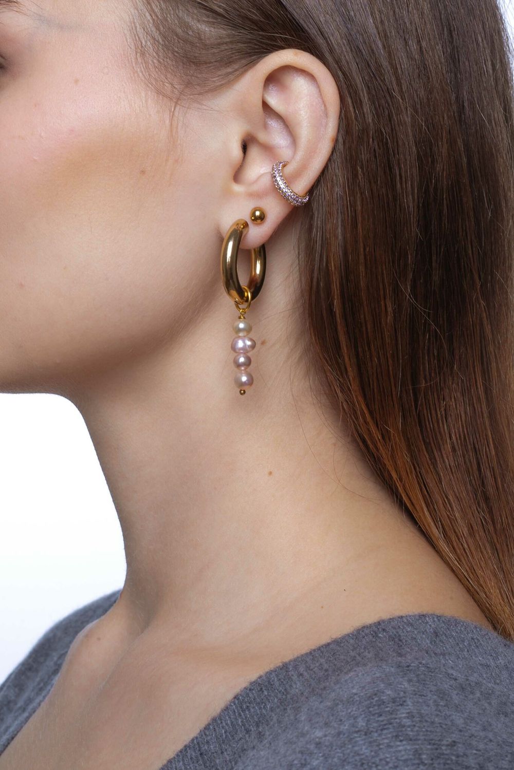 Подвеска из жемчужин разной формы