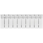 Радиатор биметаллический STOUT TITAN 200 - 10 секций (подключение боковое, цвет белый)