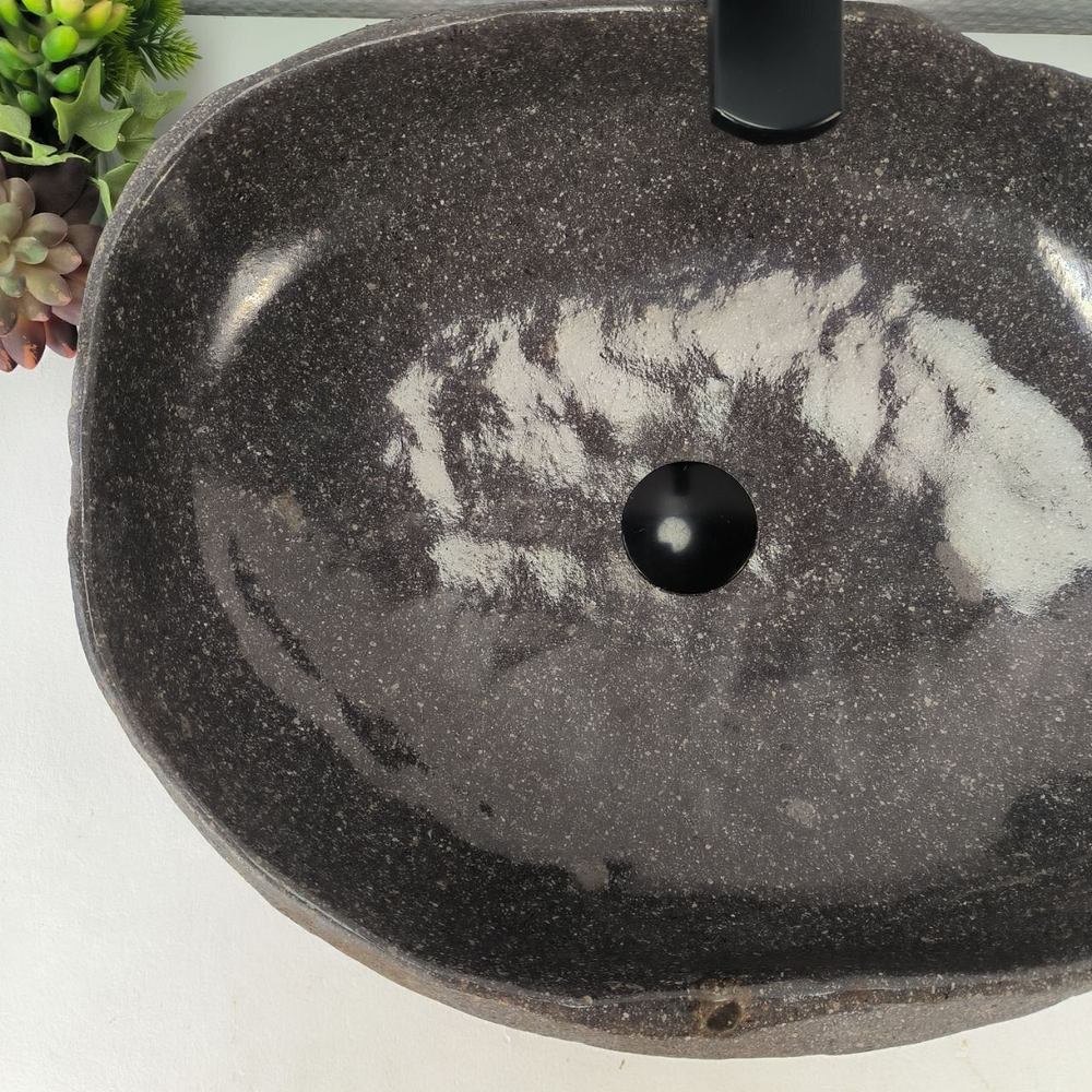Каменная раковина из речного камня RS-05172 (55*43*14) 0862 из натурального камня