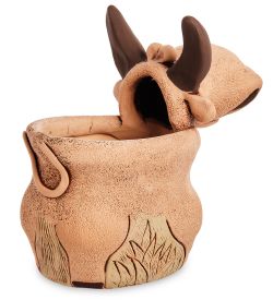 ZLC- 39 Кашпо керамическое «Бык с травой»