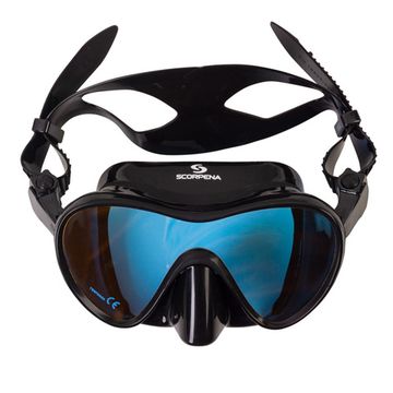 Маска с просветленным стеклом Scorpena N черная