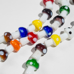 Стеклянные бусины в форме грибочков, 15-17мм, микс цветов