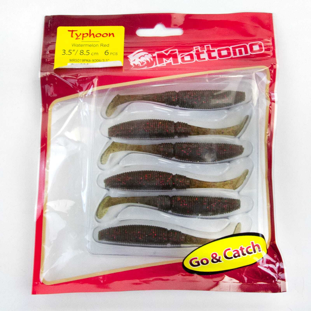 Виброхвост Mottomo Typhoon (85мм, 4гр), 6шт/уп