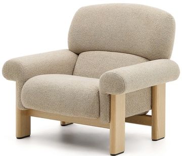 Кресло Cabana из бежевого шенилла с ножками в натуральной отделке Испания Lа Forma