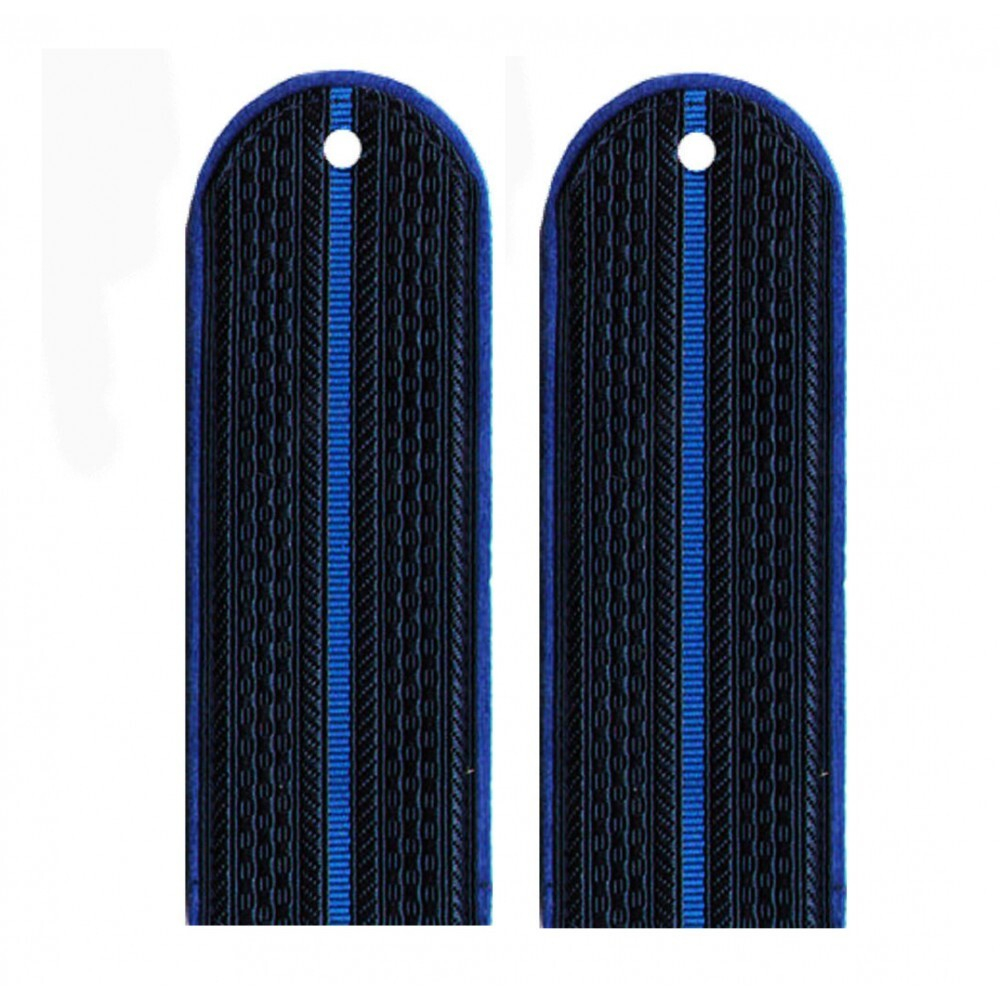 Погоны Юстиция темно-синие 1 васильковый просвет