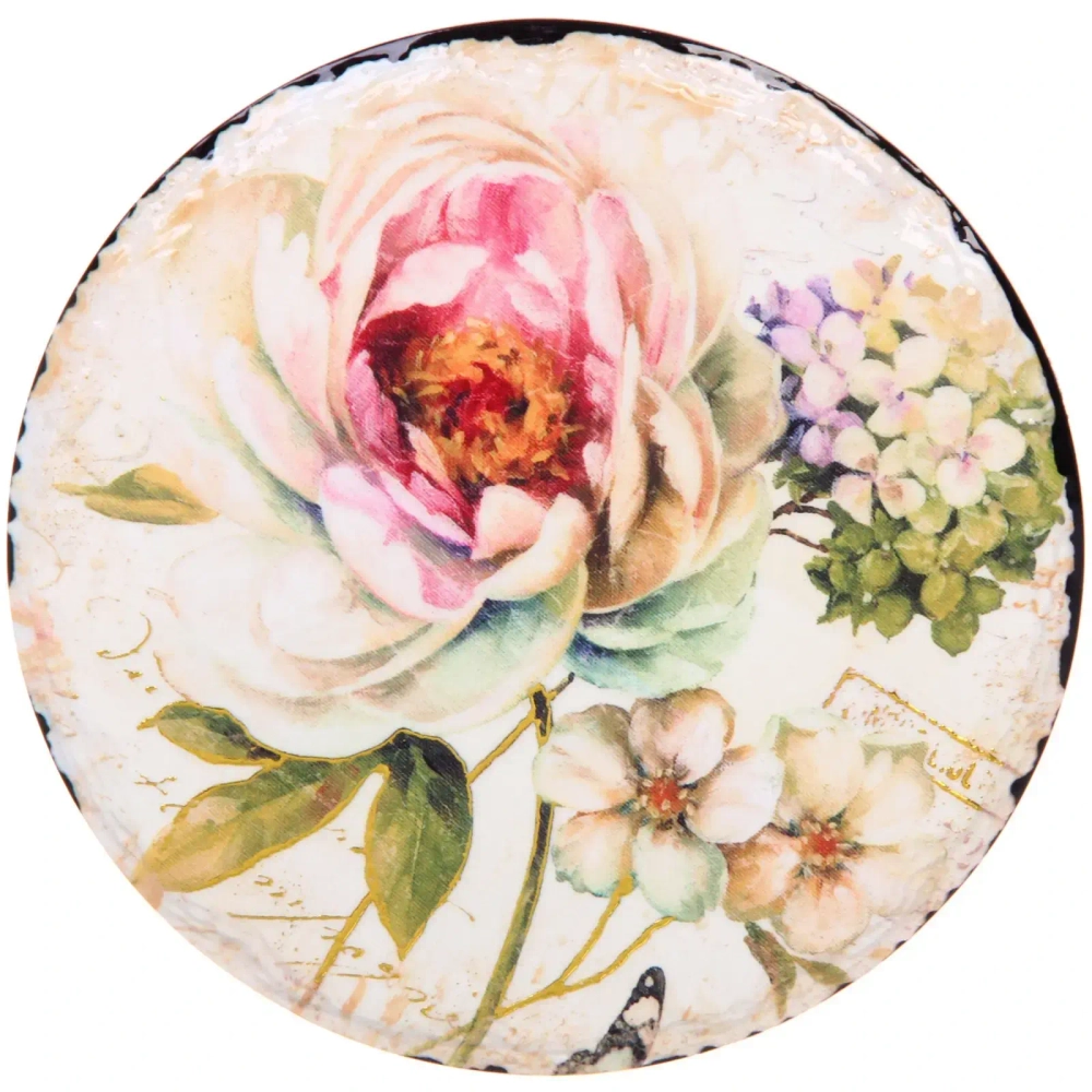 Подставка керамическая 16 см «Розовый букет»