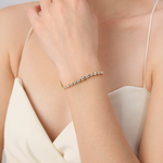 Браслет из лимонного золота с фианитами