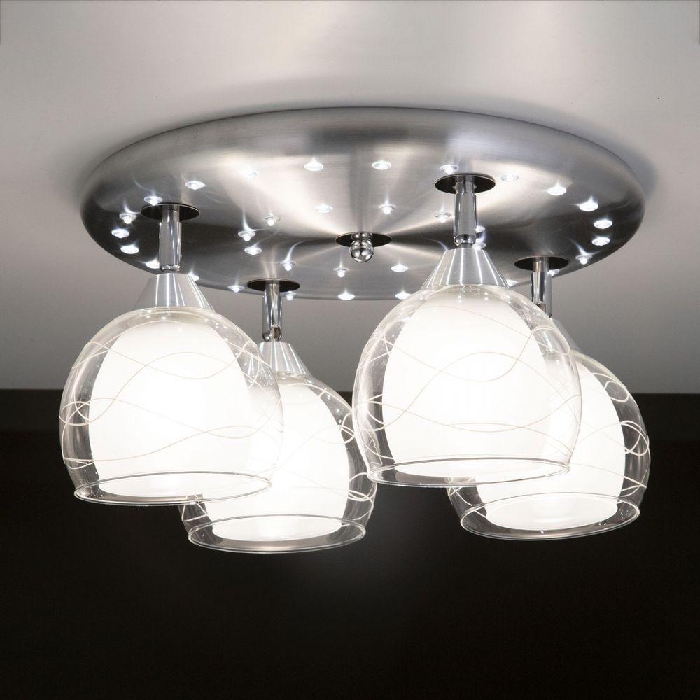 Citilux Самба CL158142 Люстра с поворотными плафонами Алюминий Хром