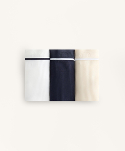 OYSHO Набор из трех трусиков-бразильяно из хлопковой смеси в рубчик, желтый