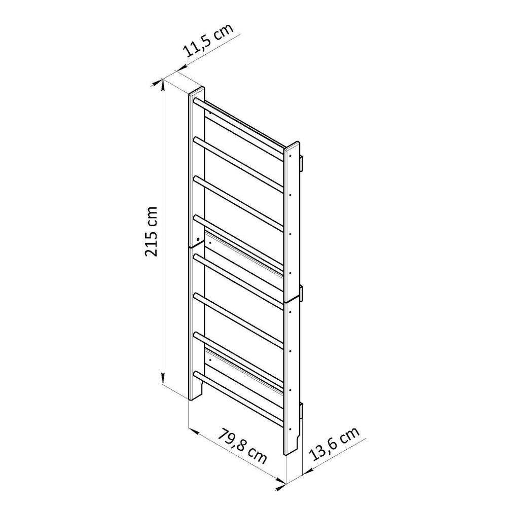 Шведская стенка сосна, дуб, фанера, лак