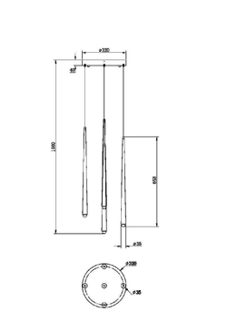Подвесная люстра Maytoni Cascade MOD132PL-L30BSK