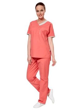 Костюм женский LE6101 (коралл/белый)