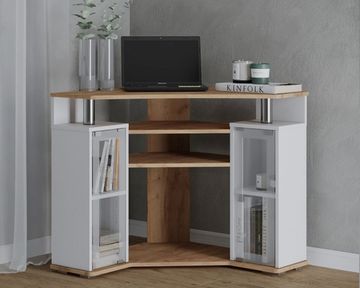 Тумба-ТВ 044 (2у) дуб крафт золотой / белый