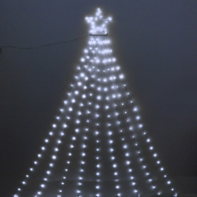 Гирлянда для дома ЗАНАВЕС «Звездное сияние» 2 м (водопад) 196 ламп LED, 7 режимов, IP-20, 220v, Белый