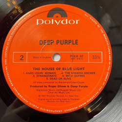 Винтажная виниловая пластинка LP Deep Purple The House Of Blue Light (UK 1987)