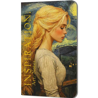 Блокнот 130х210мм. 32л. "Inspiration. Art. Notes. Ван Гог. Девушка с косой на фоне неба" (Контэнт)