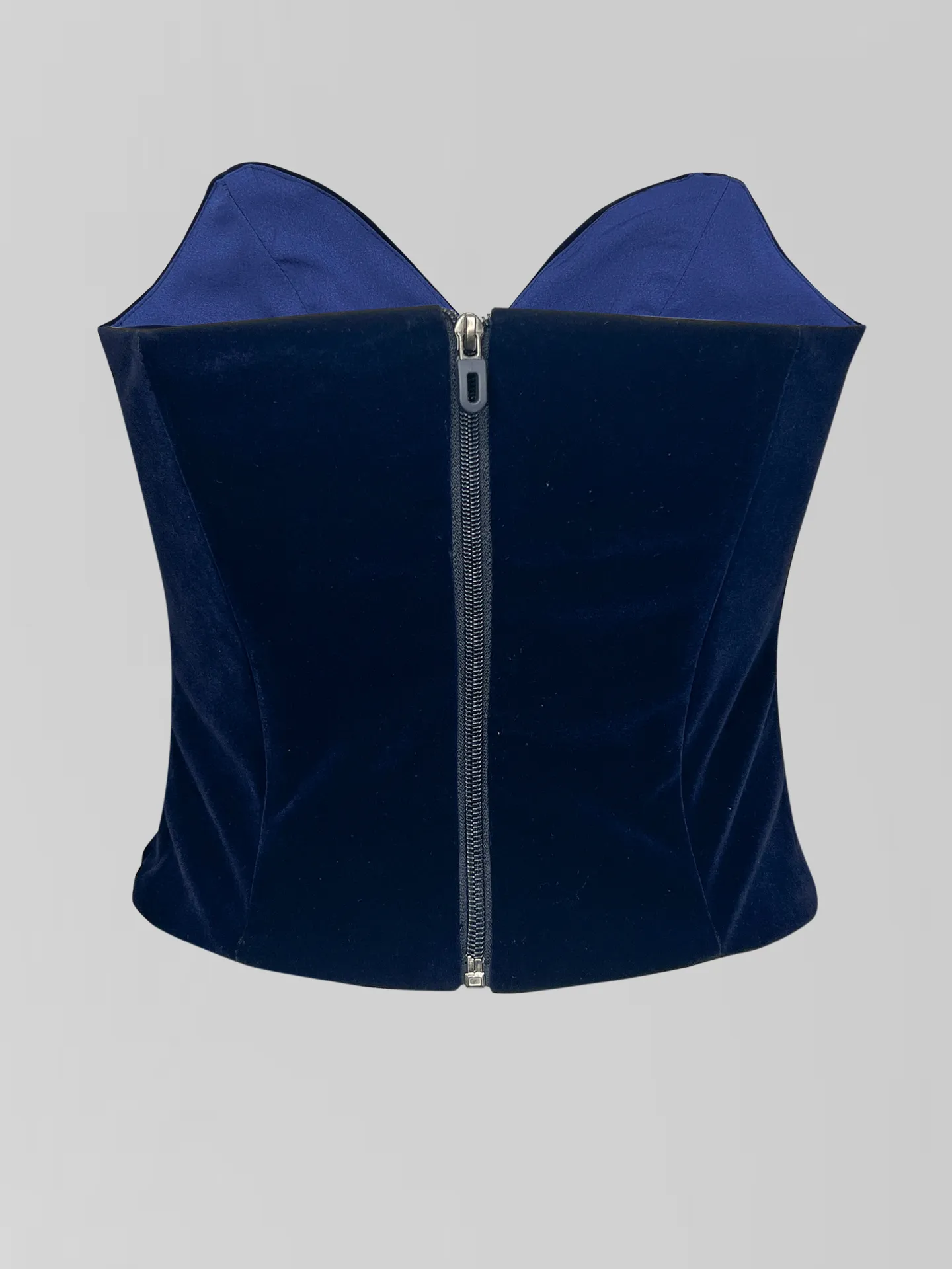 Костюм Bisher из корсета без лямок на молнии и атласной юбки с защипами