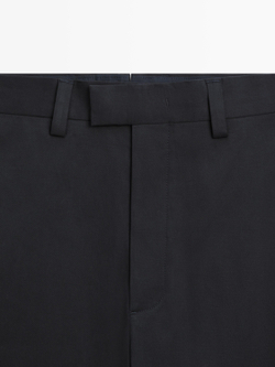 Massimo Dutti Брюки Barrel Fit приталенного кроя, темно-синий