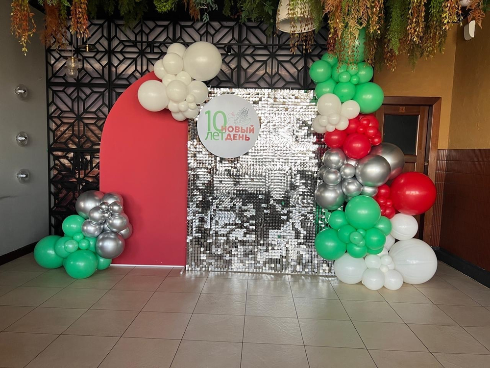 Фотозона пайетка серебро №3426