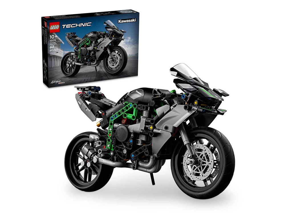 LEGO Technic 42170 Мотоцикл Kawasaki Ninja H2R — гоночный байк