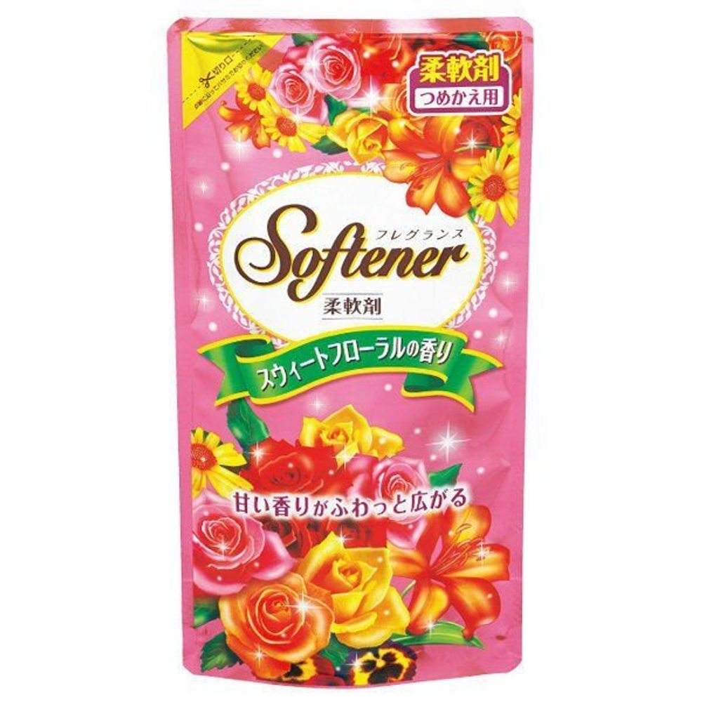ND Кондиционер для белья "Softener Sweer Floral" (с антибактериальным эффектом и нежным цветочным ароматом) 500 мл, мягкая упаковка