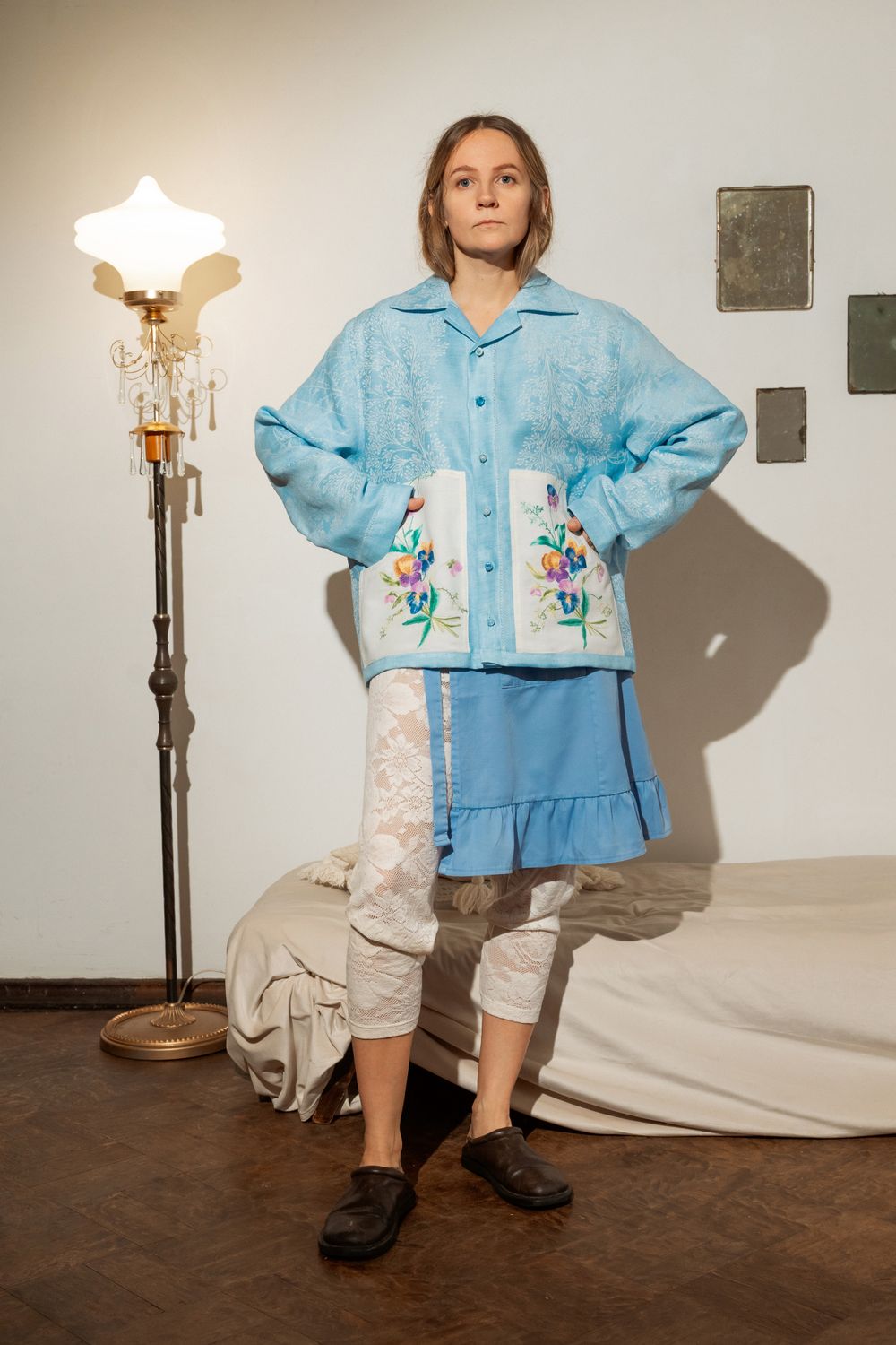 Рубашка Soeurs Спасибо Анастасия 3 голубая