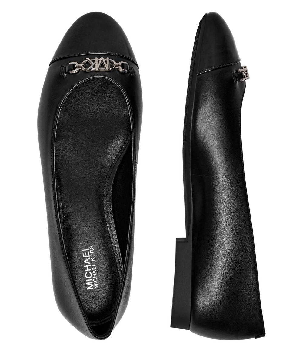 Кожаные балетки REBECCA Michael Kors - черный(40F4RBFP1L)