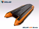 Лодка надувная моторная solar-420 strela jet tunnel