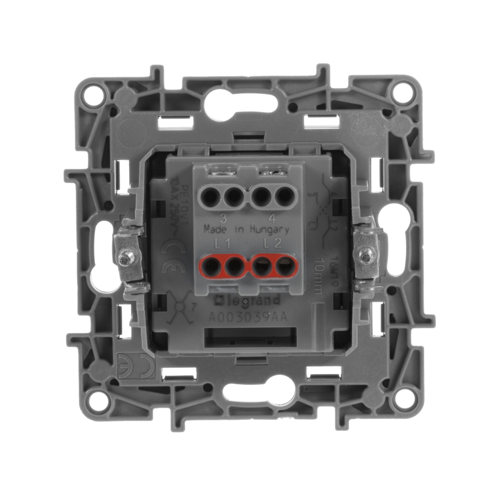 Переключатель перекрёстный 1-клавишный 10А 250В антрацит ETIKA Legrand