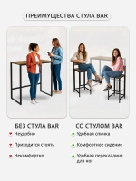 Барный стул со спинкой BAR