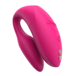 Розовый вибратор 8см для пар с пультом ДУ и управлением через приложение We-Vibe Chorus Pro Electric Pink SNSP1SG3