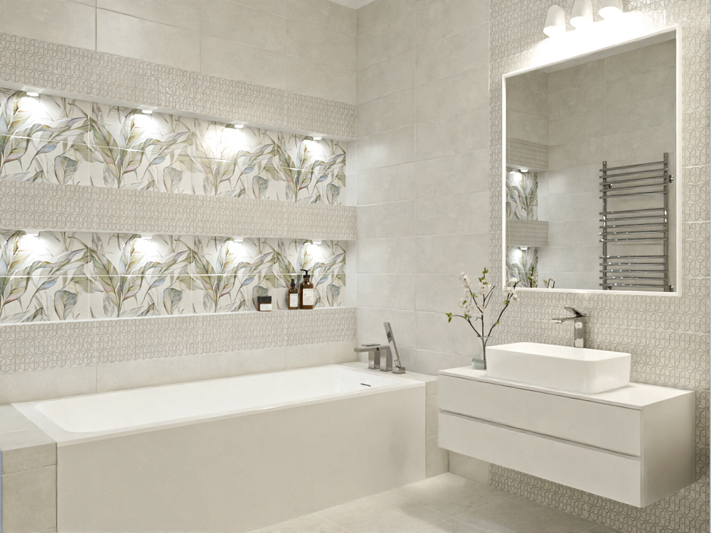 Плитка настенная Azori Trent Modello 20.1x50.5 см 1.52 м² матовая цвет серый