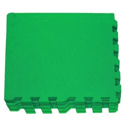 Коврик-пазл Экополимеры (9 плит 30x30x0,9см, 0,81кв.м./уп) Зеленый