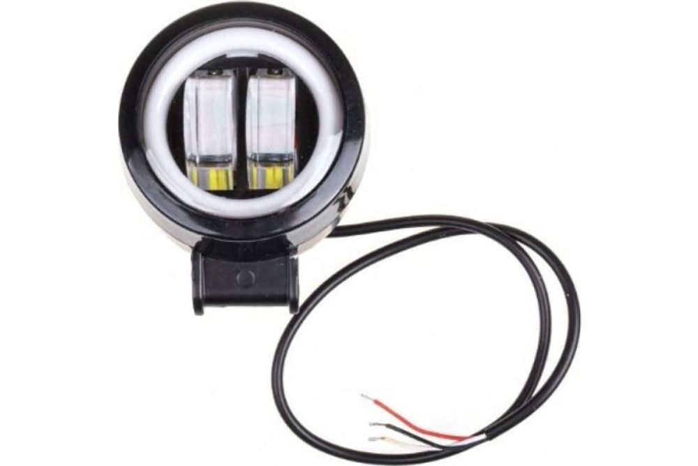 Фара светодиодная дополнительная 2 LED 20W 12-24V (круглая) 75*75*55 (SKYWAY)