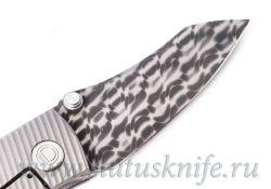 Нож Осаренко Дмитрий 10.20 Vegas Forge Damascus Zirconium Titanium Timascusфотография - 6