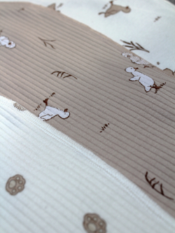 Пеленальный кокон Лапки Рубчик Экрю RinaAmari