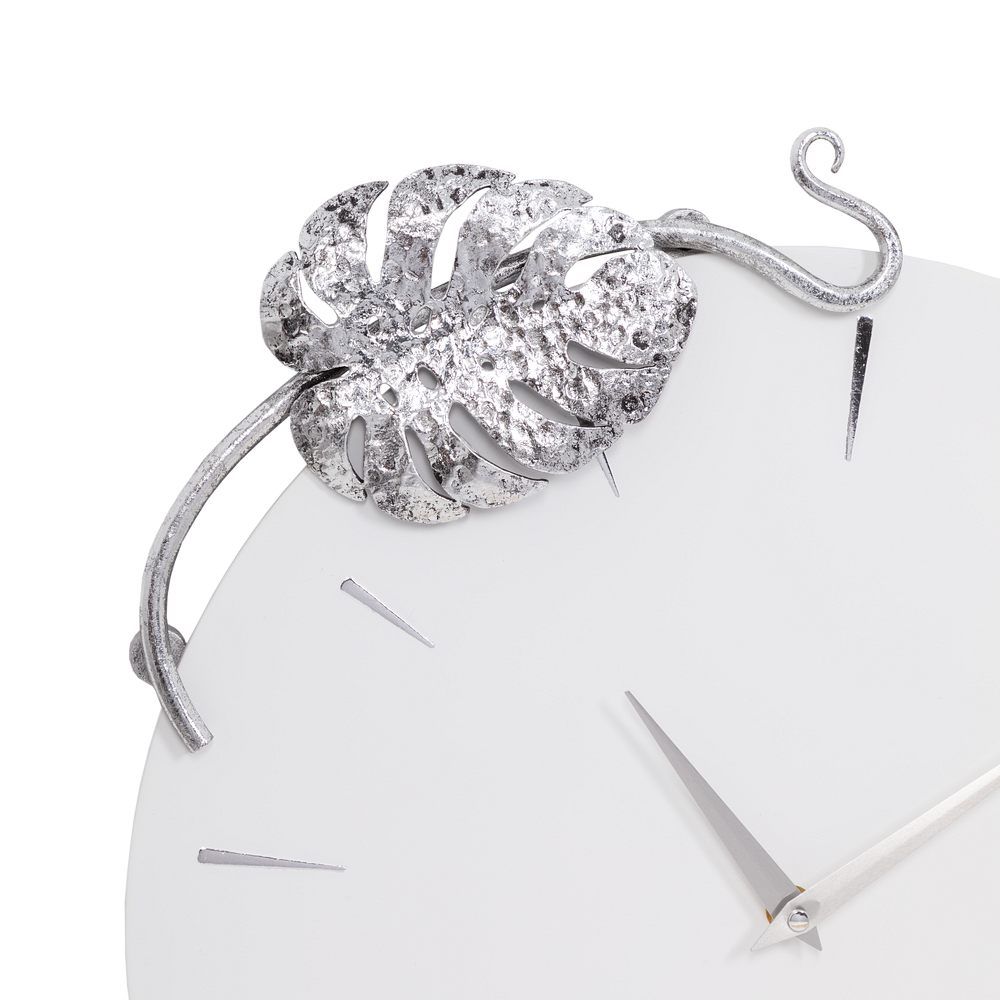 Часы настенные Monstera Deliciosa (Монстера) Айс